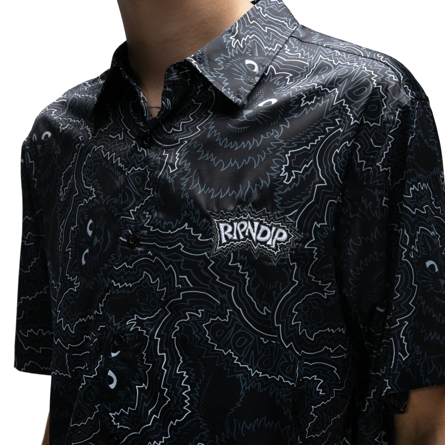 RIPNDIP Big Pussy Energy Button Up (Black) 3 RIPNDIP Big Pussy Energy Button Up (Black) - Image 3