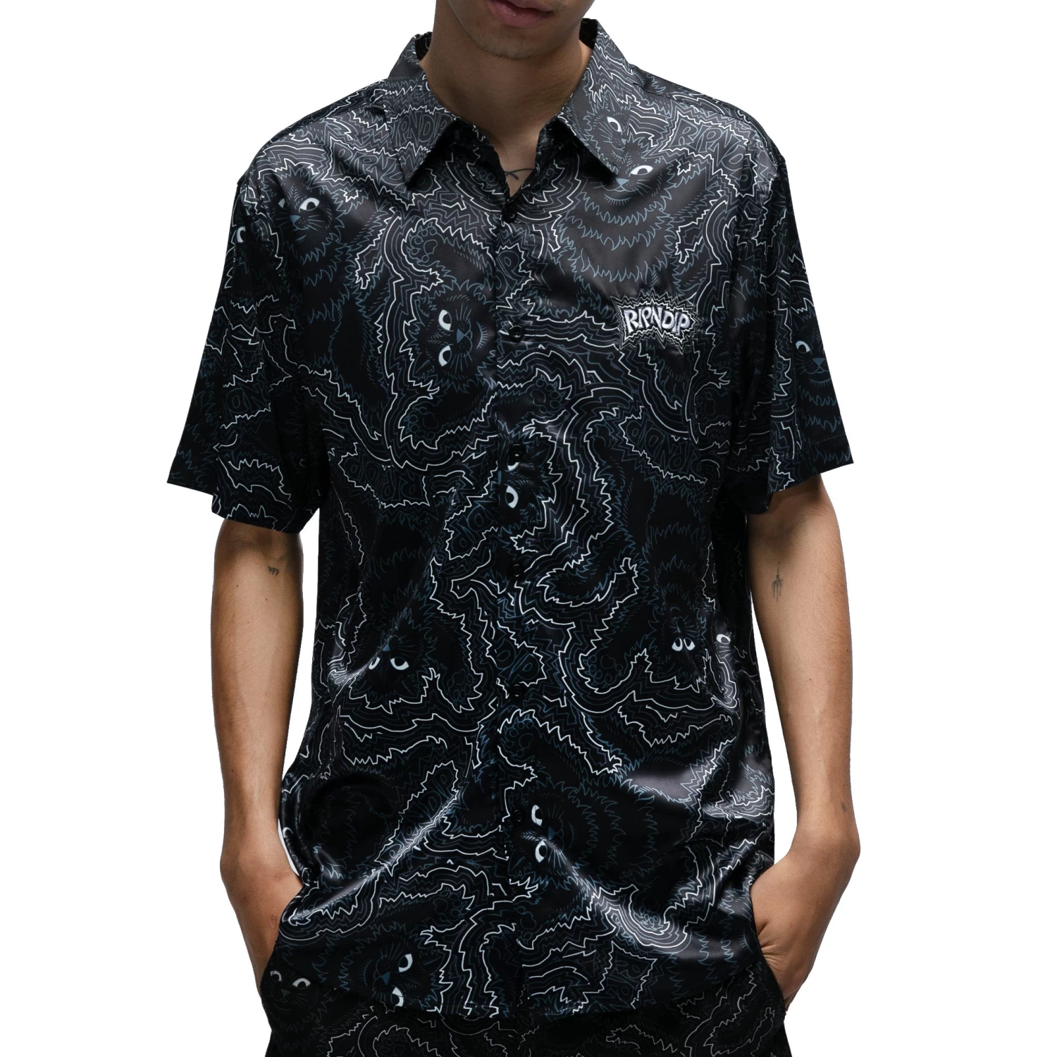 RIPNDIP Big Pussy Energy Button Up (Black) 2 RIPNDIP Big Pussy Energy Button Up (Black) - Image 2