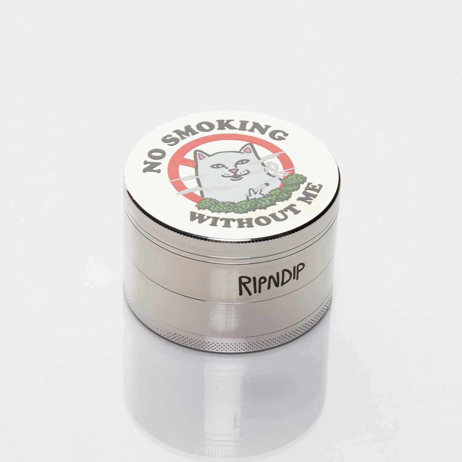RIPNDIP No Smoking Grinder (Silver) 4 RIPNDIP No Smoking Grinder (Silver) - Image 4