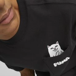 PUMA X RIPNDIP Lord Nermal Pocket Tee (Black) -Urban Fashion Shop 622195 01 mod03