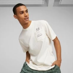 PUMA X RIPNDIP Lord Nermal Pocket Tee (Warm White) -Urban Fashion Shop 622195 65 mod01