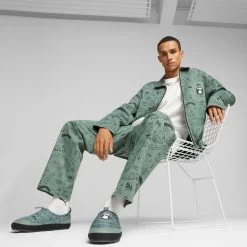PUMA X RIPNDIP AOP Twill Pants (Eucalyptus) 9 PUMA X RIPNDIP AOP Twill Pants (Eucalyptus) -Urban Fashion Shop 622198 44 mod02