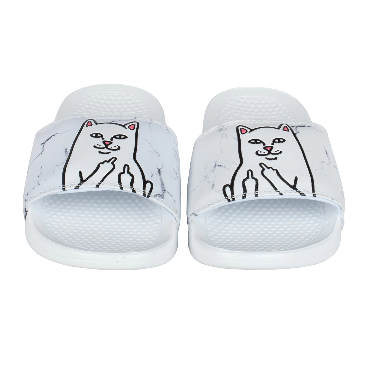 RIPNDIP Lord Nermal Slides (White Marble) 2 RIPNDIP Lord Nermal Slides (White Marble) - Image 2
