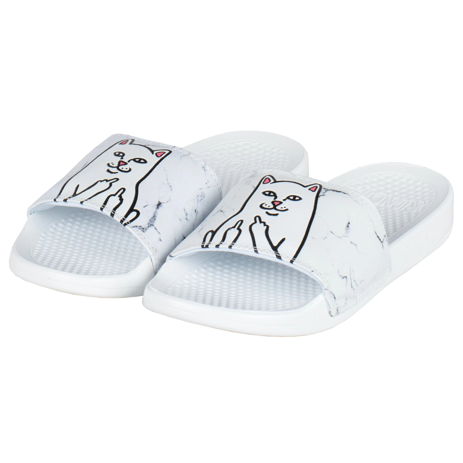 RIPNDIP Lord Nermal Slides (White Marble) 1 RIPNDIP Lord Nermal Slides (White Marble)