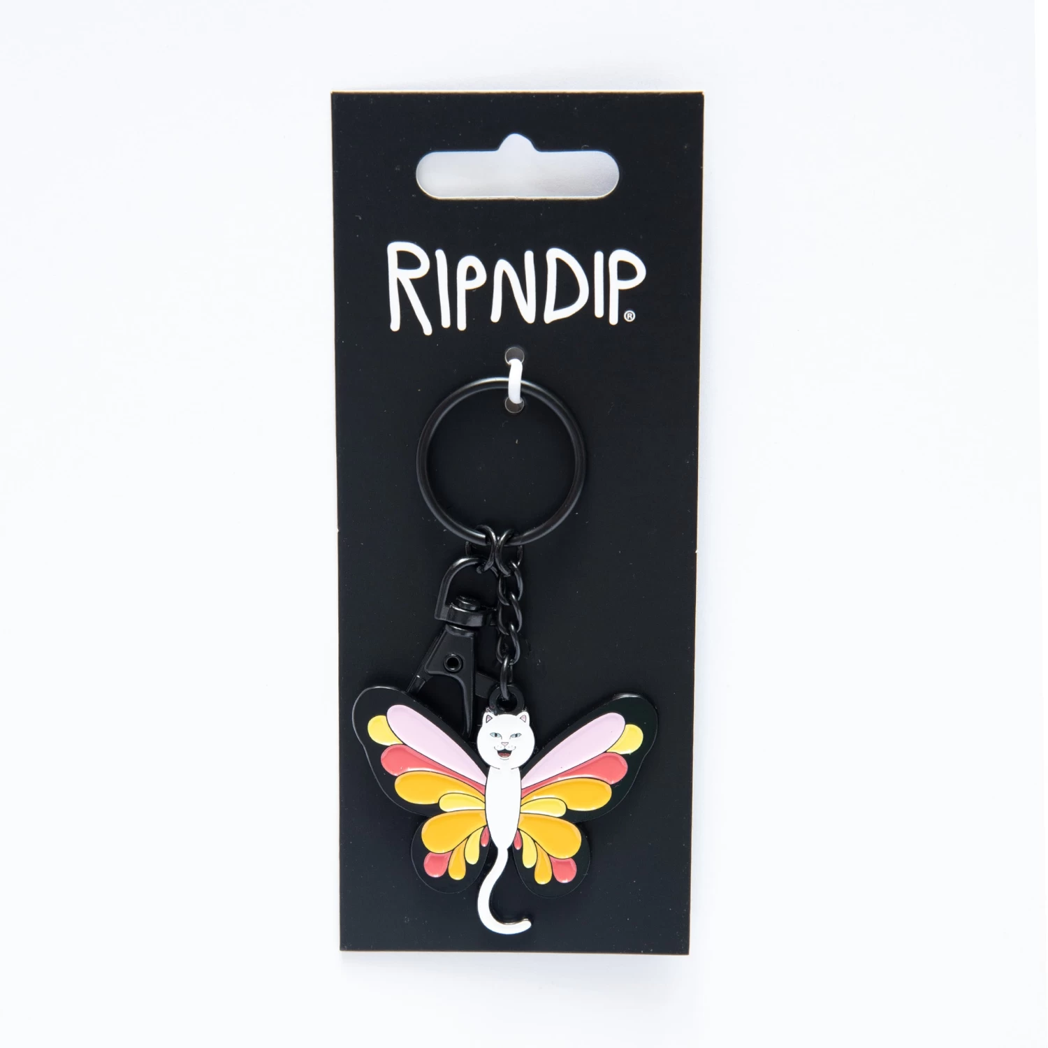 RIPNDIP Butterfly Nerm Metal Keychain 2 RIPNDIP Butterfly Nerm Metal Keychain - Image 2