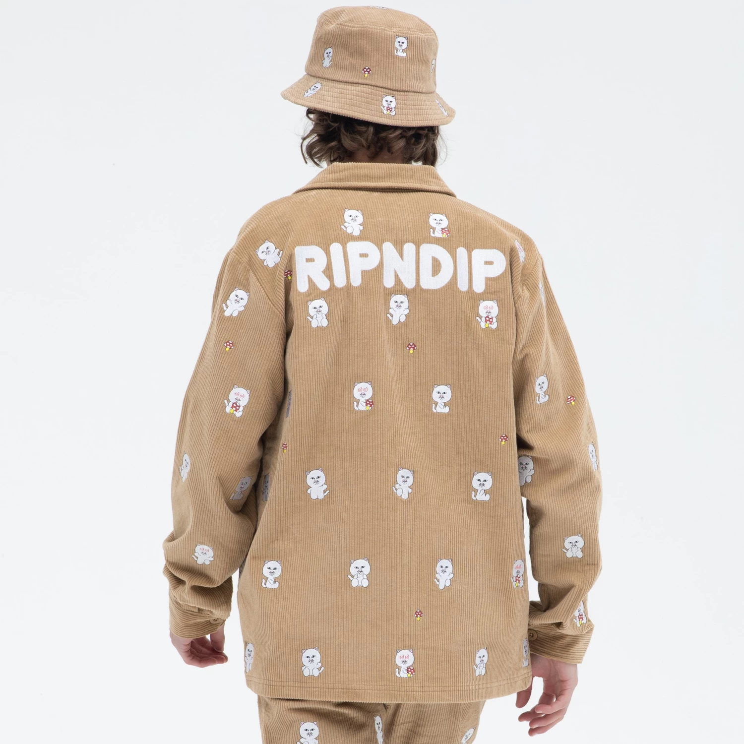 RIPNDIP Hello Nermy Corduroy Jacket (Tan) 2 RIPNDIP Hello Nermy Corduroy Jacket (Tan) - Image 2
