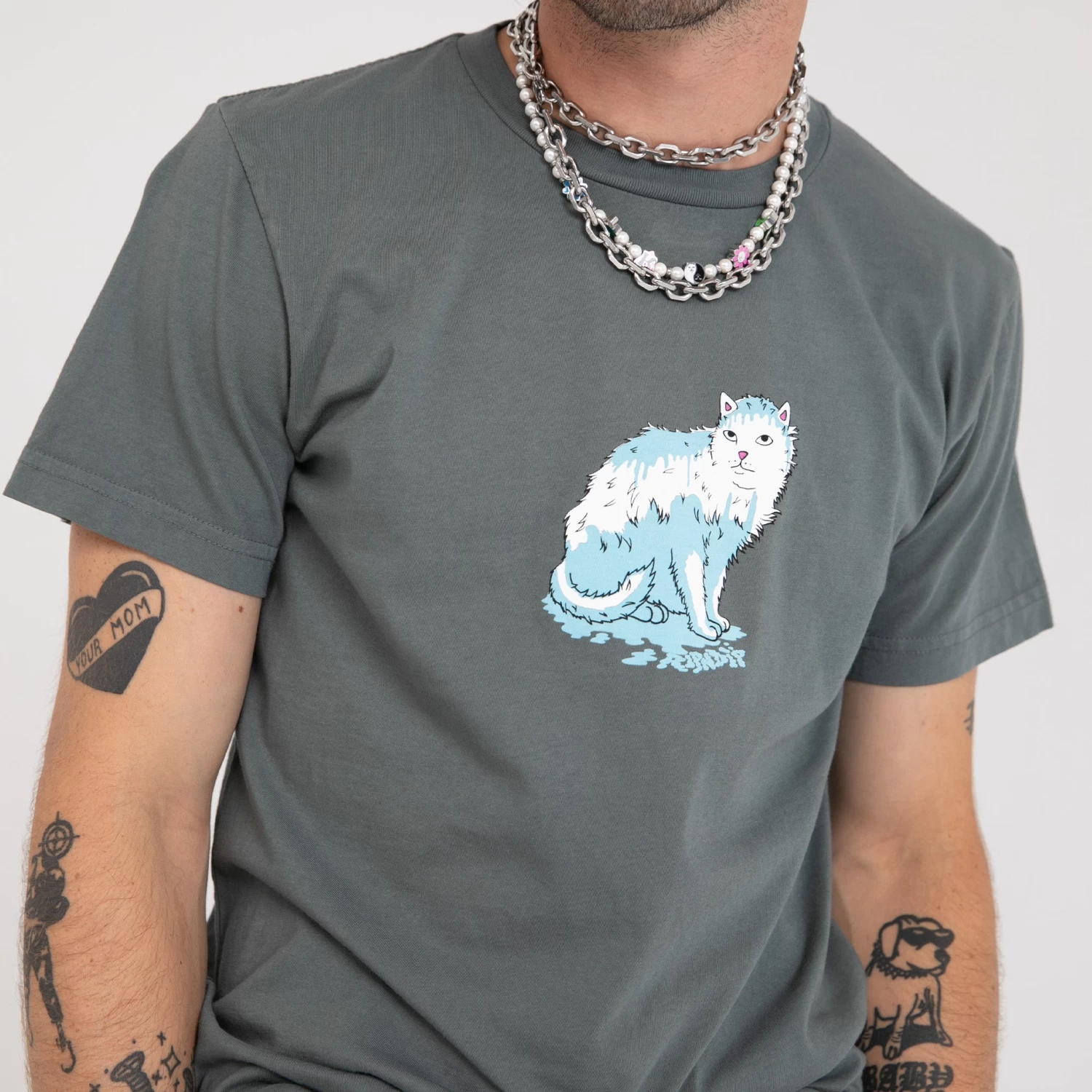 RIPNDIP Wet Puss Tee (Charcoal) 2 RIPNDIP Wet Puss Tee (Charcoal) - Image 2