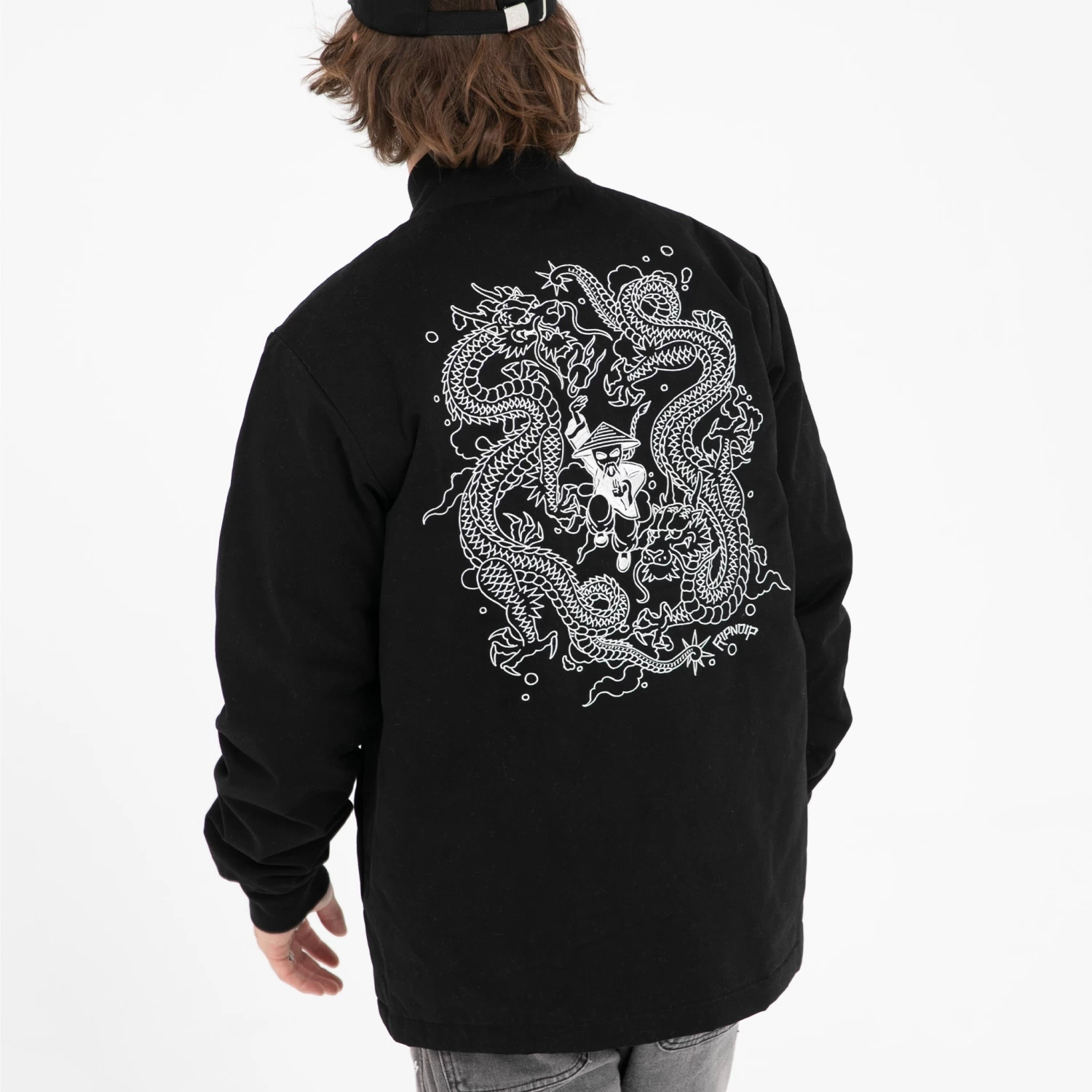 RIPNDIP Ryu Bomber Jacket (Black) 2 RIPNDIP Ryu Bomber Jacket (Black) - Image 2
