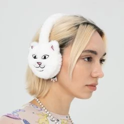 RIPNDIP Lord Nermal Sherpa Earmuffs (White) -Urban Fashion Shop Fall232048x2048hovers 0050 027A2920