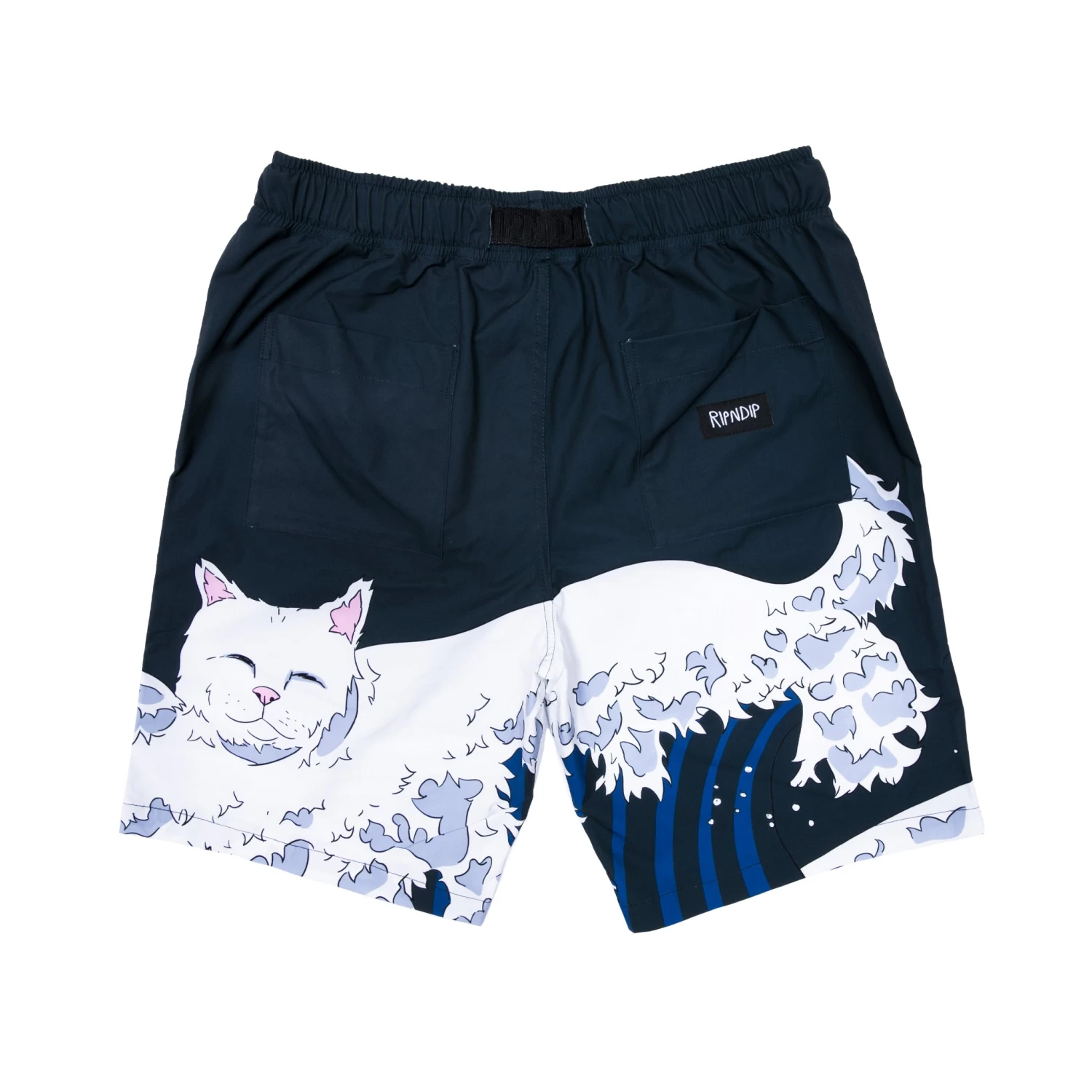 RIPNDIP Great Wave Swim Shorts (Navy) 2 RIPNDIP Great Wave Swim Shorts (Navy) - Image 2