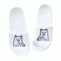 RIPNDIP Lord Nermal Glow In The Dark Slides (Blue/Neon)