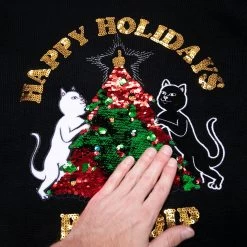 RIPNDIP Litmas Tree Knitted Sweater (Black) -Urban Fashion Shop Holiday20hoodies 0000 027A0046