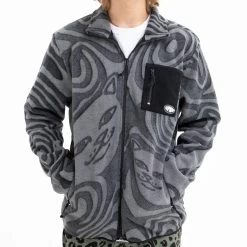 RIPNDIP Hypnotic Polar Fleece Jacket (Black) -Urban Fashion Shop Holiday21 Hovers 0019 027A9411