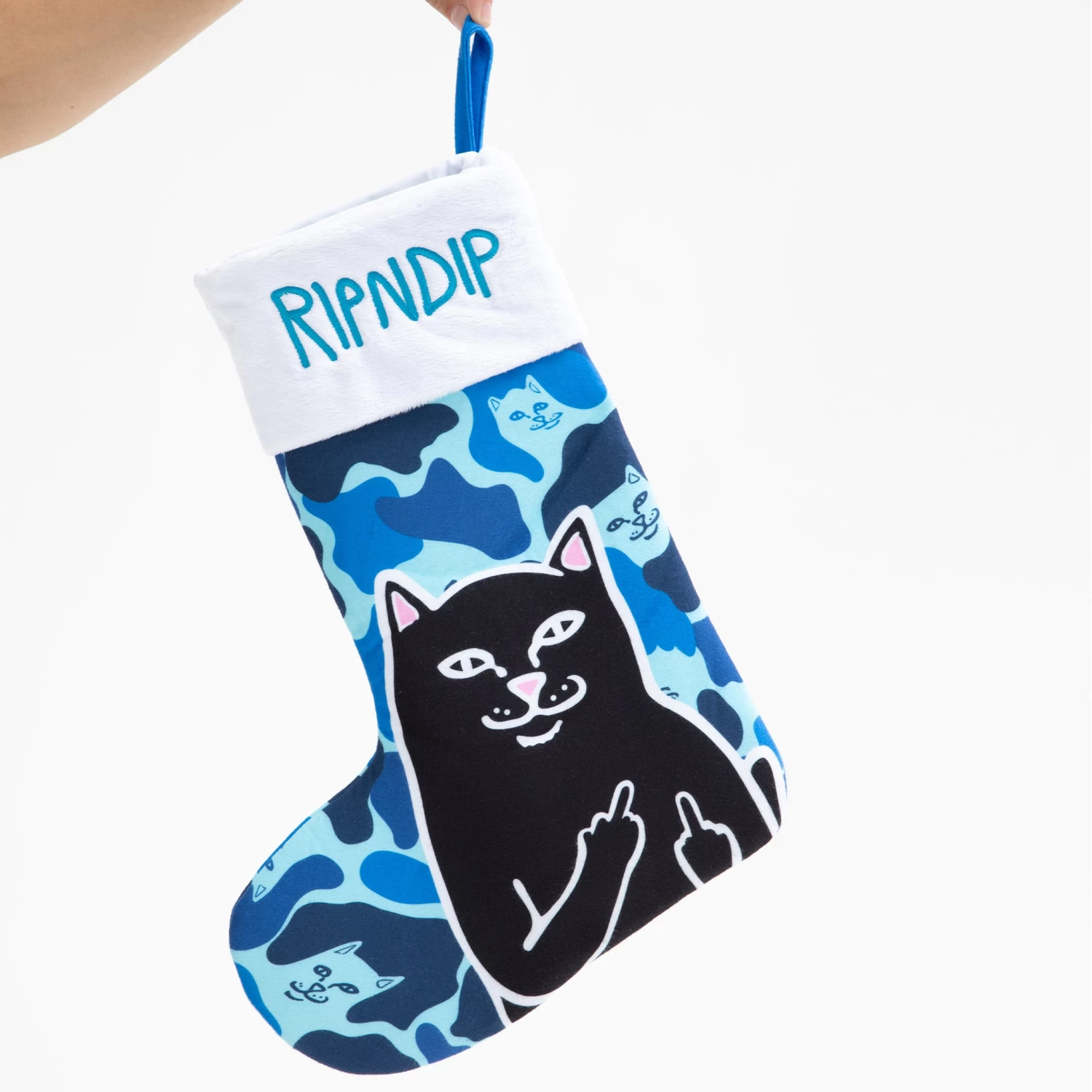 RIPNDIP Lord Jermal Christmas Stocking (Blue) 2 RIPNDIP Lord Jermal Christmas Stocking (Blue) - Image 2