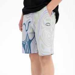RIPNDIP Hypnotic Twill Shorts (Grey/Lavender/Neon)
