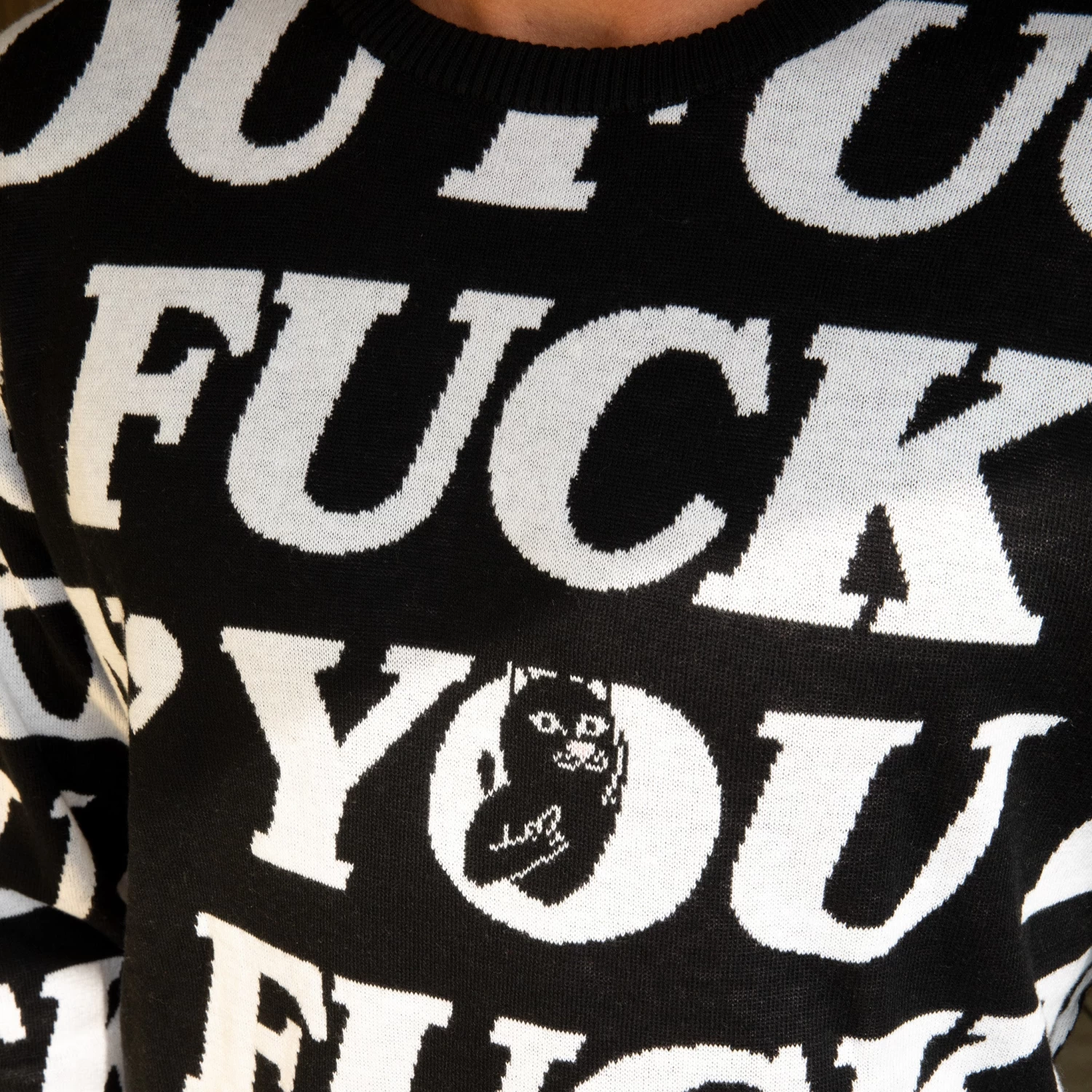 RIPNDIP Fuck You Knit Sweater (Black) 3 RIPNDIP Fuck You Knit Sweater (Black) - Image 3