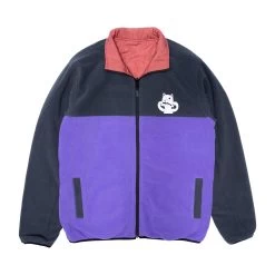 RIPNDIP Shmoody Polar Fleece Quilted Reversible Jacket (Clay/Purple)