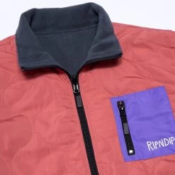 RIPNDIP Shmoody Polar Fleece Quilted Reversible Jacket (Clay/Purple) -Urban Fashion Shop Holiday21 Jackets 0053 KK2A9997