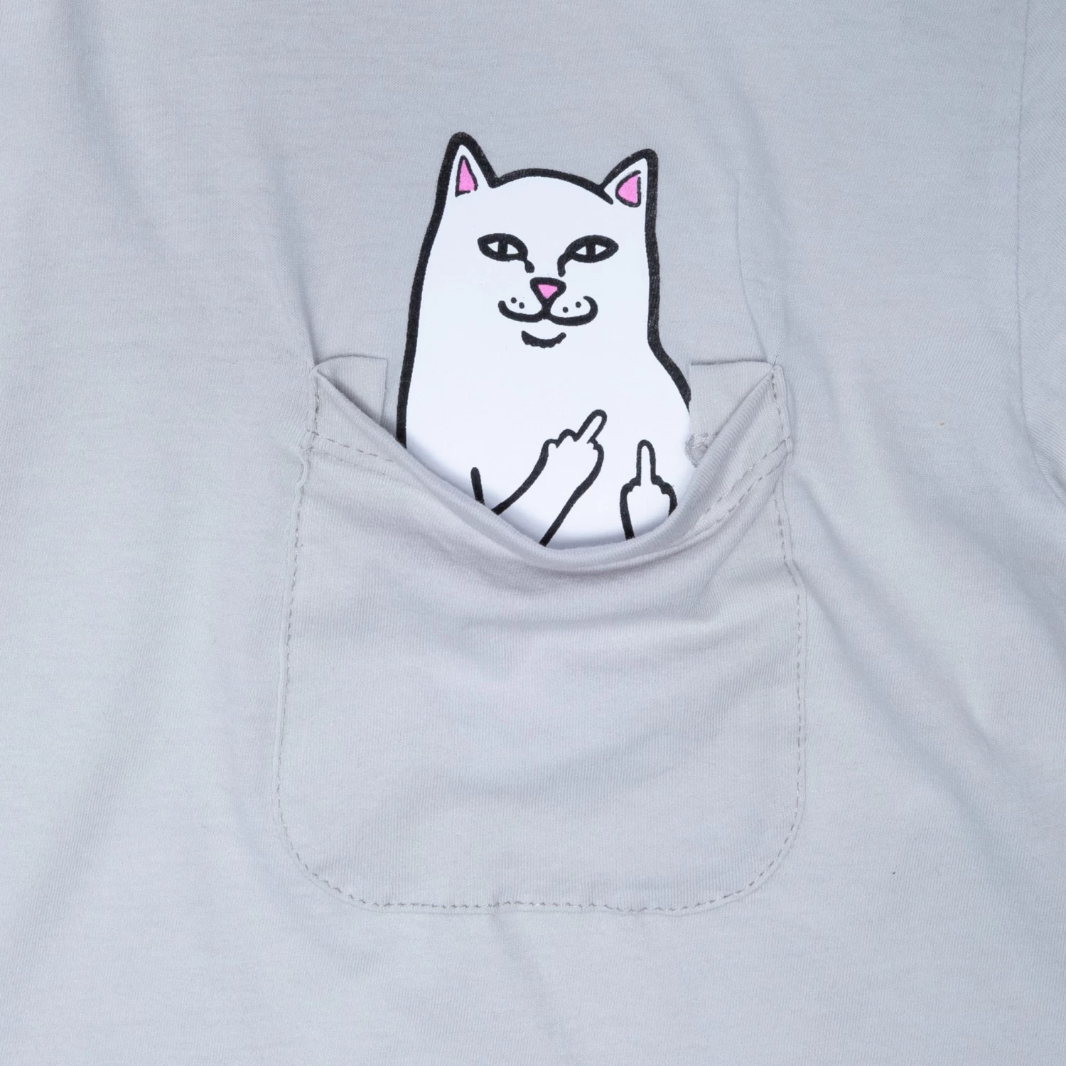 RIPNDIP Lord Nermal Pocket Tee (Grey) 2 RIPNDIP Lord Nermal Pocket Tee (Grey) - Image 2