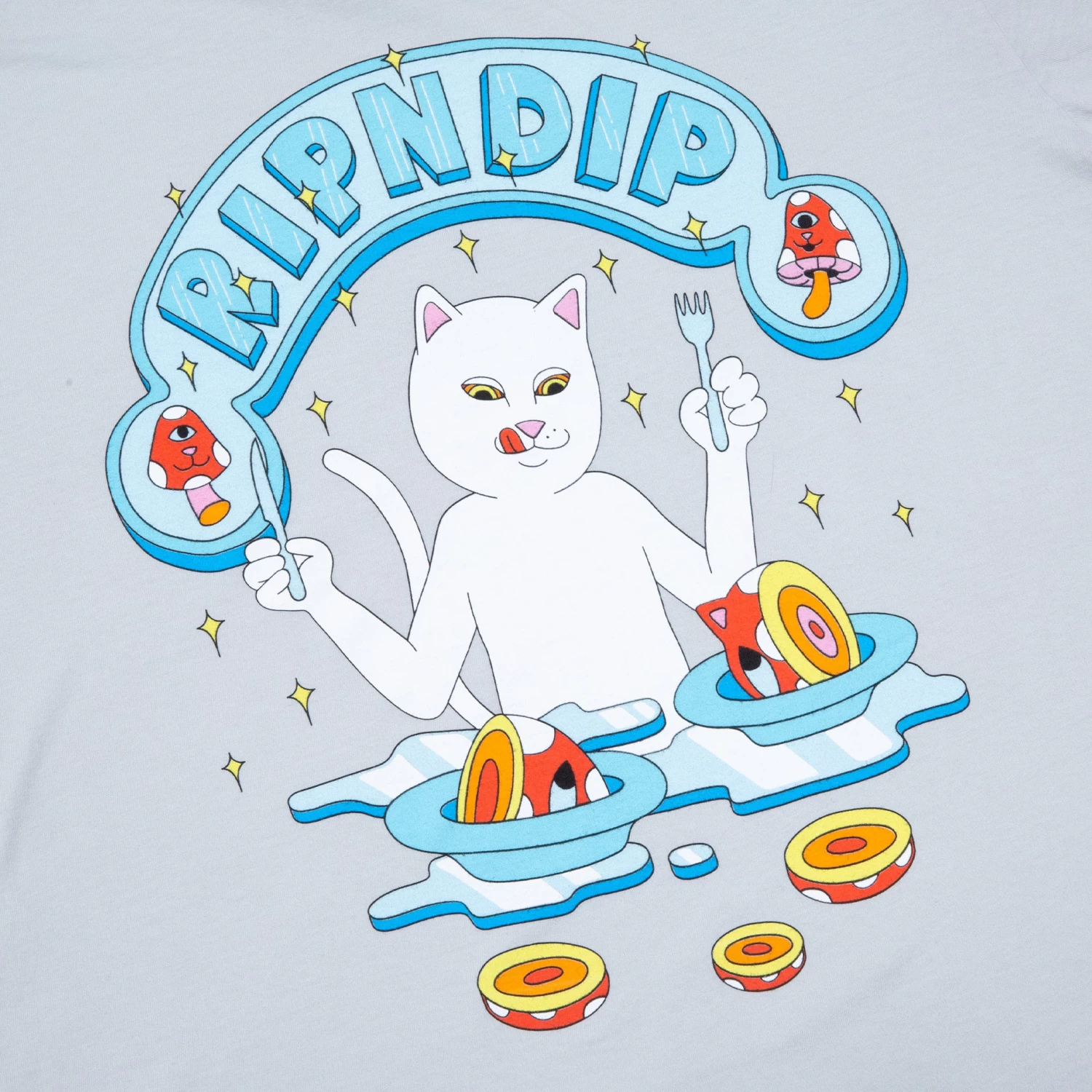 RIPNDIP After Supper Tee (Grey) 3 RIPNDIP After Supper Tee (Grey) - Image 3