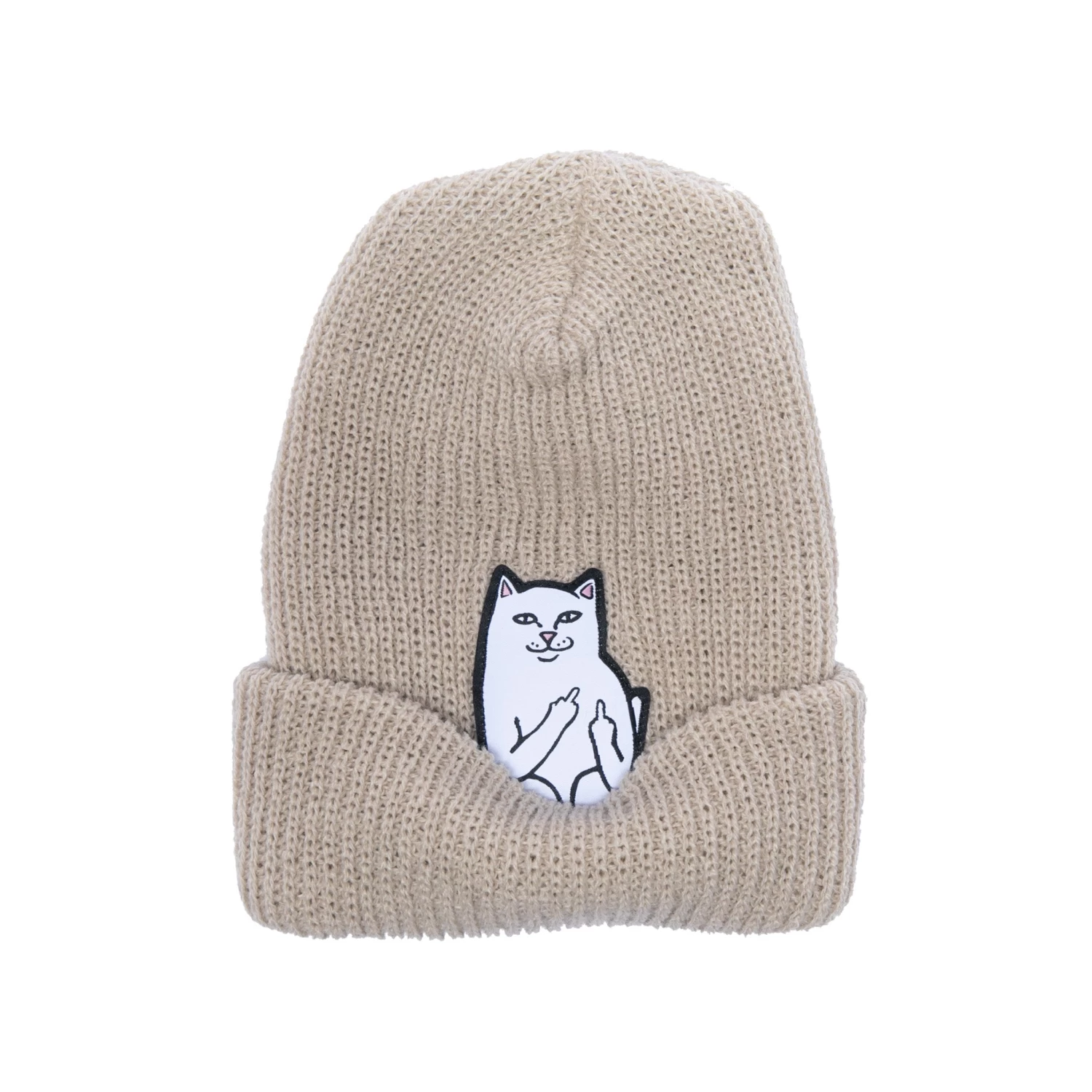 RIPNDIP Lord Nermal Beanie (Cream) 2 RIPNDIP Lord Nermal Beanie (Cream) - Image 2