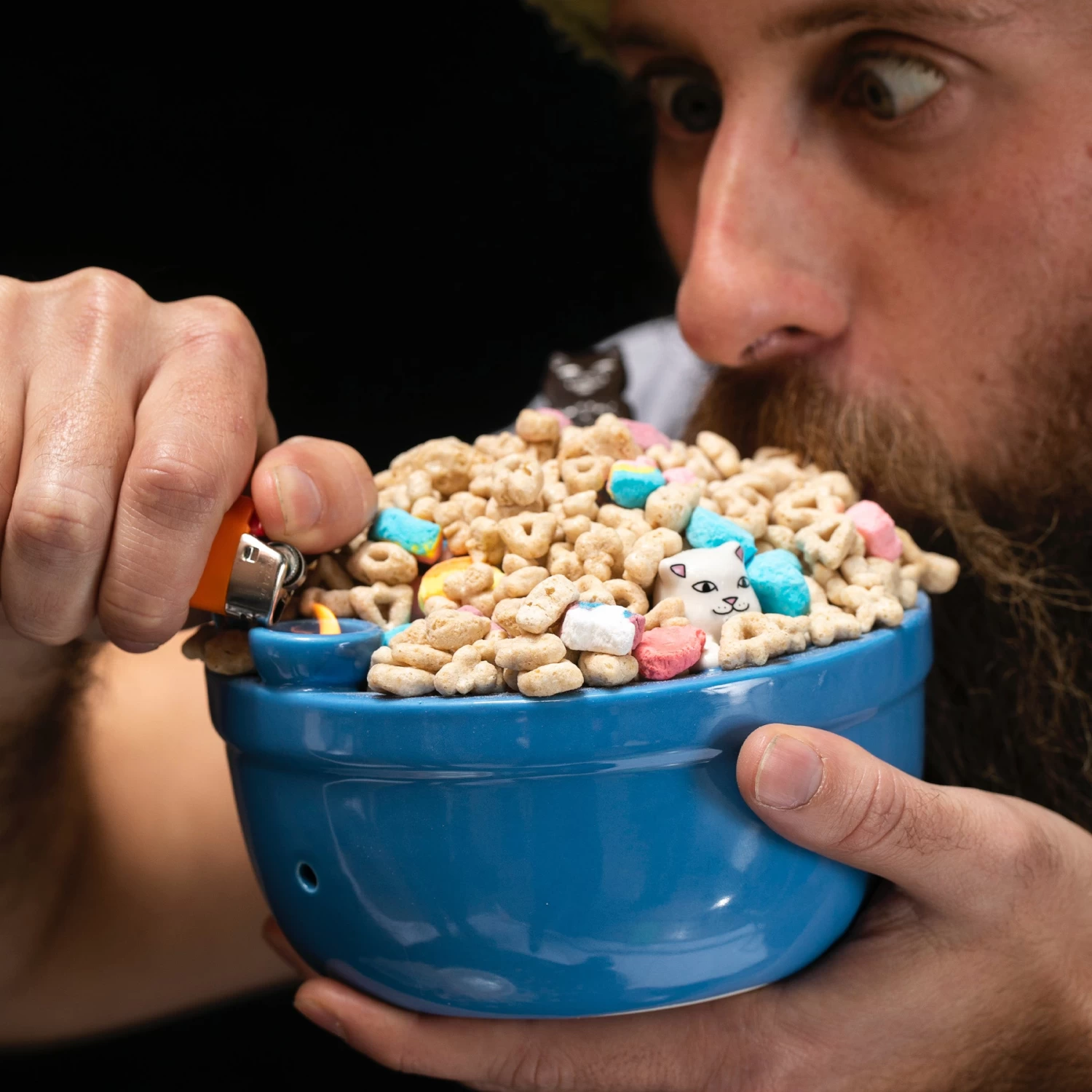 RIPNDIP Lord Nermal Wake And Bake Cereal Bowl (Blue) 5 RIPNDIP Lord Nermal Wake And Bake Cereal Bowl (Blue) - Image 5