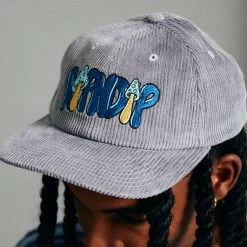 RIPNDIP Toadstool Corduroy Velcro 6 Panel Hat (Grey) 8 RIPNDIP Toadstool Corduroy Velcro 6 Panel Hat (Grey) -Urban Fashion Shop Holiday23Hovers 0017 RND HO23 300
