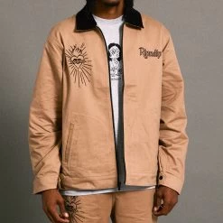 RIPNDIP Mother Mary Work Jacket (Tan) 7 RIPNDIP Mother Mary Work Jacket (Tan) -Urban Fashion Shop Holiday23Hovers 0051 RND HO23 1