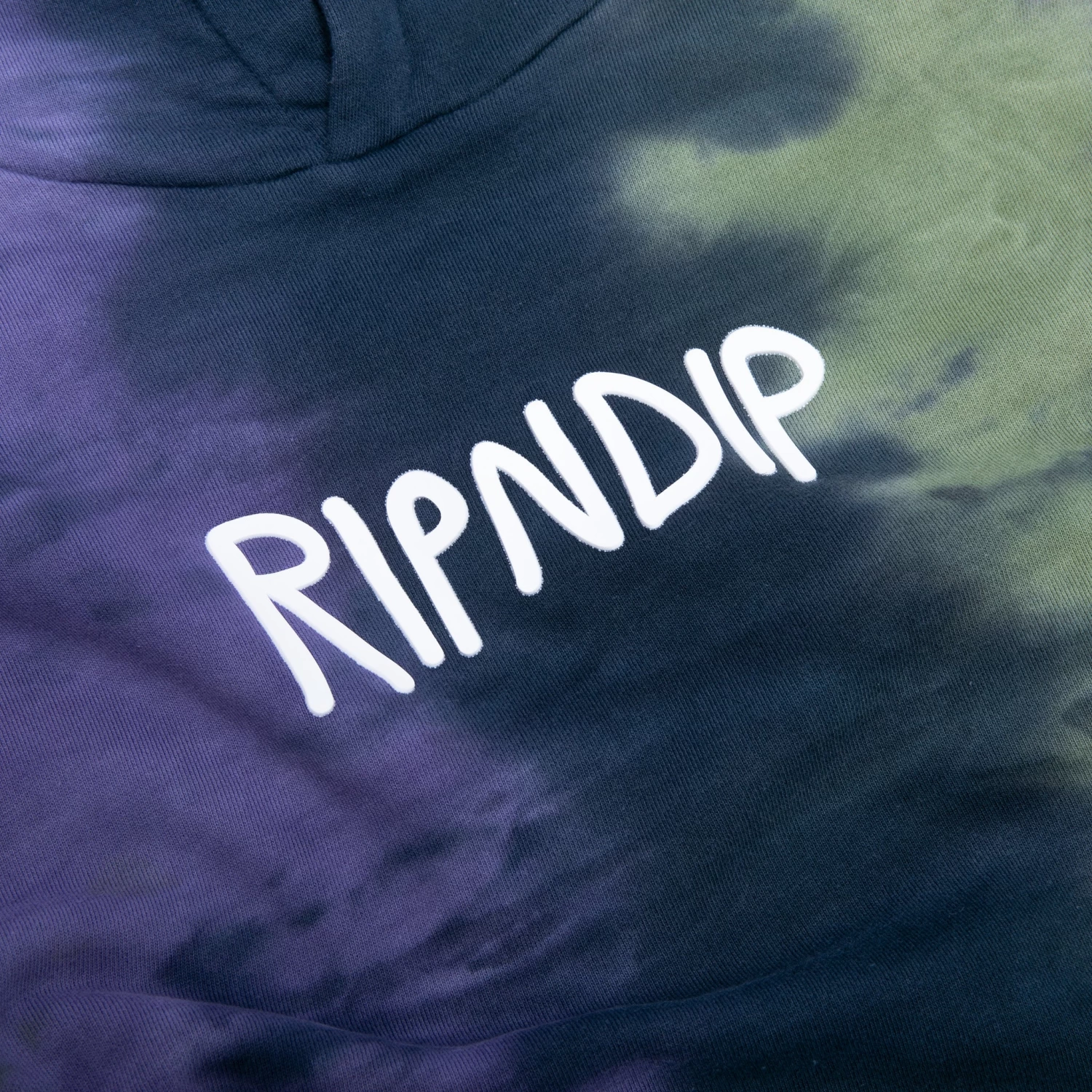 Ripndip Rubber Logo Hoodie (Sage/Slate Tie Dye) 3 Ripndip Rubber Logo Hoodie (Sage/Slate Tie Dye) - Image 3