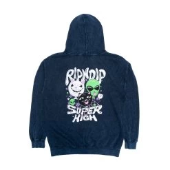 RIPNDIP Super High Hoodie (Navy Mineral Wash)