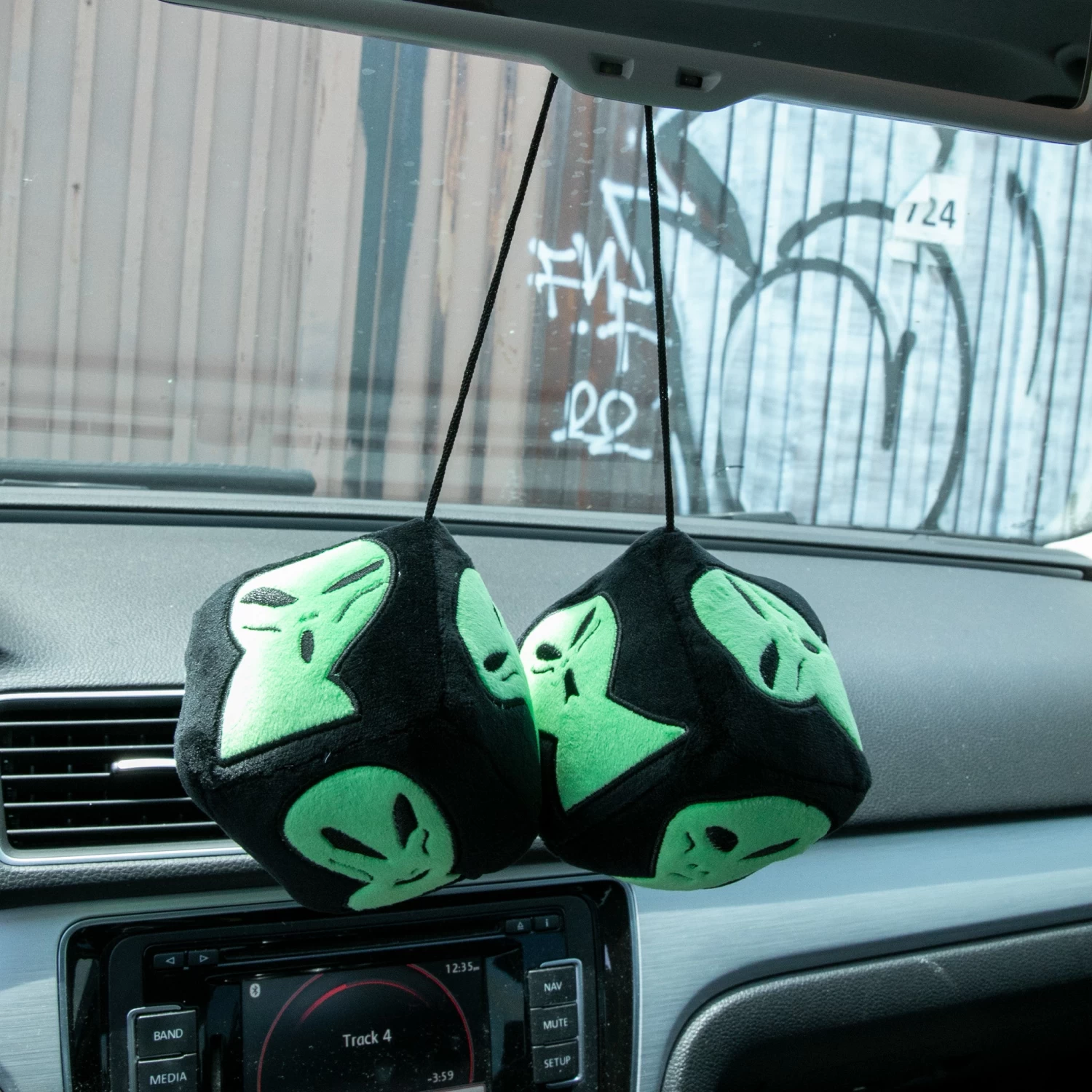 RIPNDIP We Out Here Fuzzy Dice (Black) 2 RIPNDIP We Out Here Fuzzy Dice (Black) - Image 2