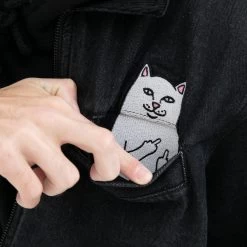 RIPNDIP La Brea Peeking Nermal Work Jacket (Black Washed Denim) -Urban Fashion Shop Hovers Fall225 0024 027A9834