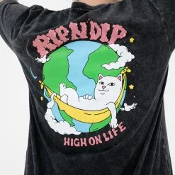 RIPNDIP High On Life Tee (Black Mineral Wash) 7 RIPNDIP High On Life Tee (Black Mineral Wash) -Urban Fashion Shop Hovers Fall225 0046 027A9596