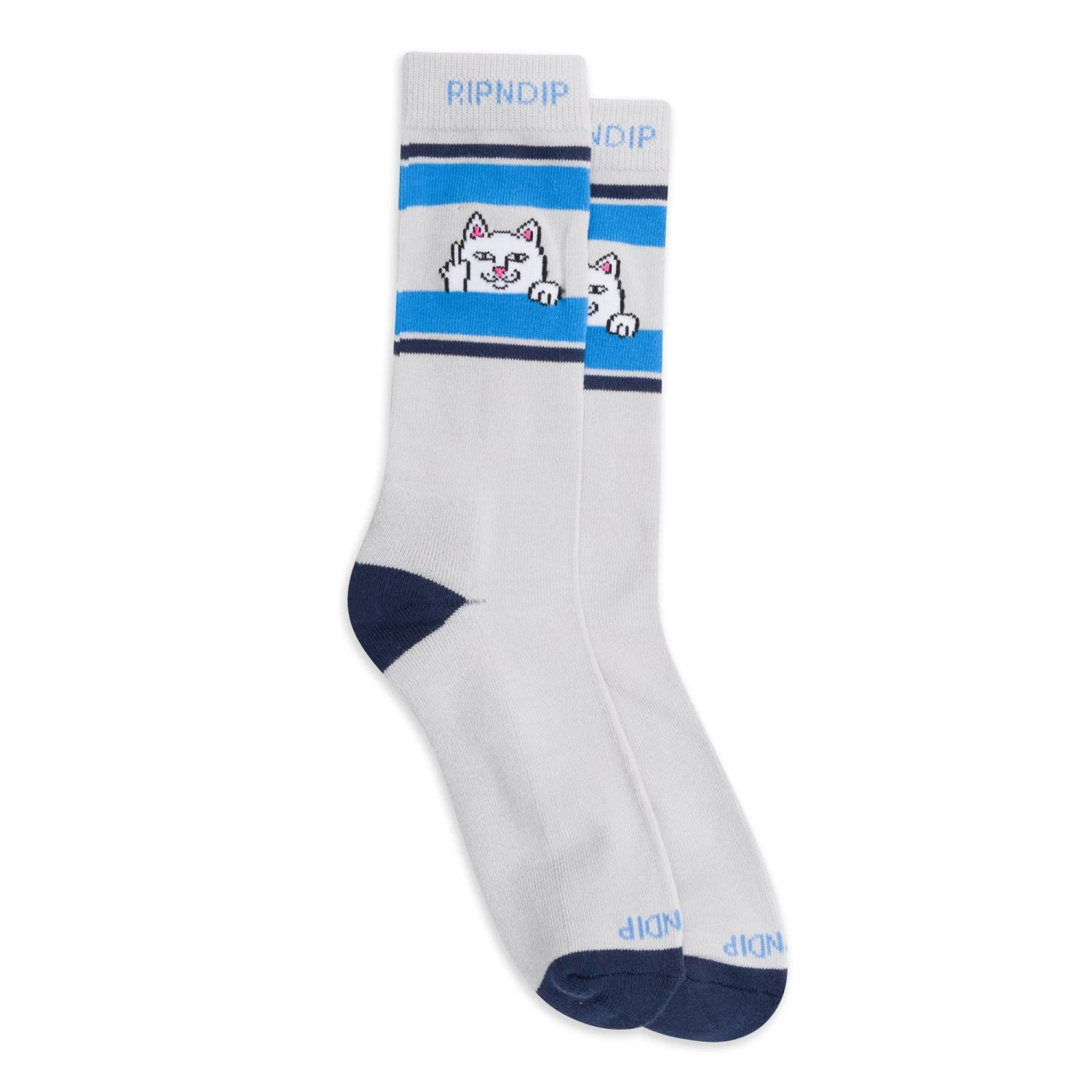 RIPNDIP Peeking Nermal Socks (Ash Heather/Navy) 1 RIPNDIP Peeking Nermal Socks (Ash Heather/Navy)