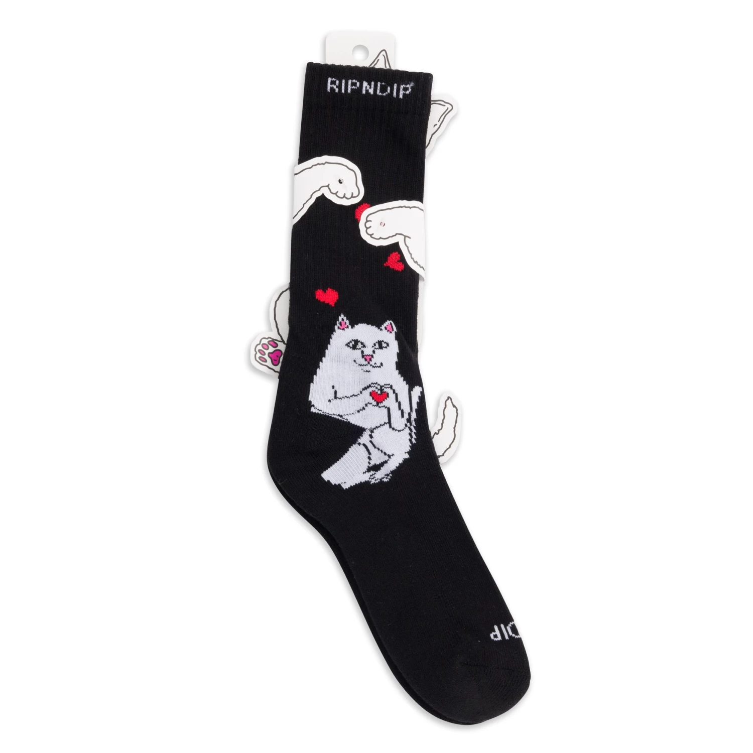 RIPNDIP Nermal Loves Socks (Black) 3 RIPNDIP Nermal Loves Socks (Black) - Image 3