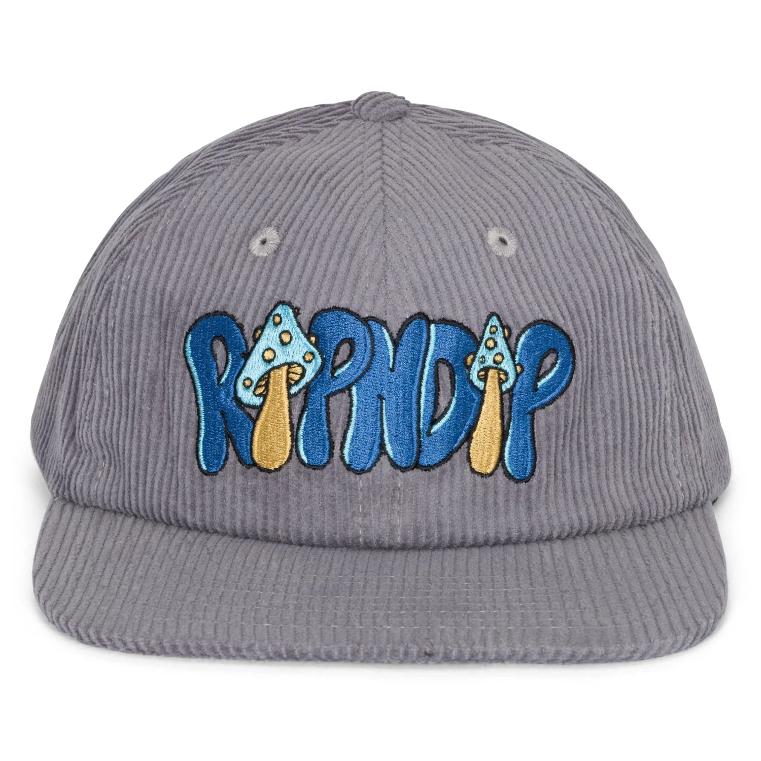 RIPNDIP Toadstool Corduroy Velcro 6 Panel Hat (Grey) 5 RIPNDIP Toadstool Corduroy Velcro 6 Panel Hat (Grey) - Image 5