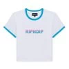 RIPNDIP Digital Dream Cropped Ringer Tee (White/Blue)