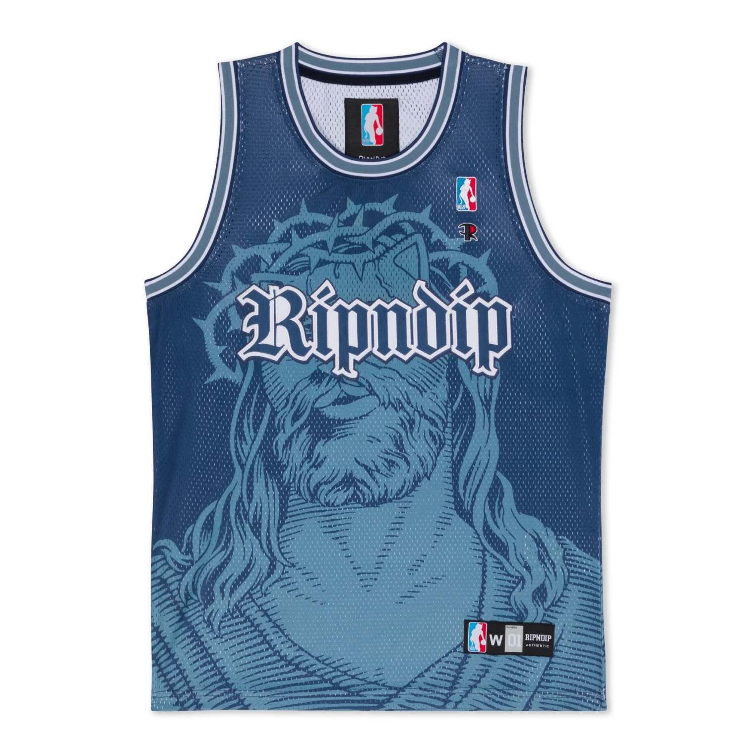 RIPNDIP Lord Savior Nerm Basketball Jersey (Navy) 1 RIPNDIP Lord Savior Nerm Basketball Jersey (Navy)