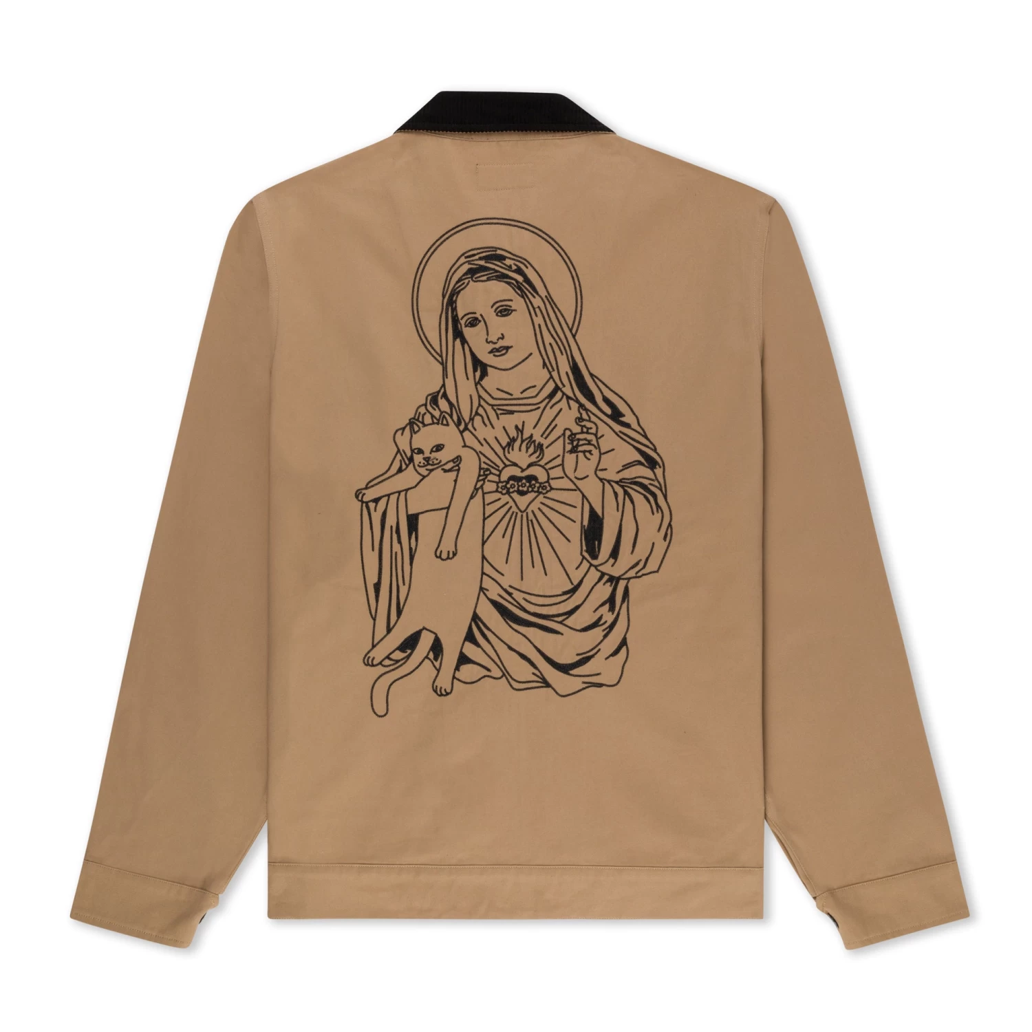 RIPNDIP Mother Mary Work Jacket (Tan) 2 RIPNDIP Mother Mary Work Jacket (Tan) - Image 2
