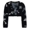RIPNDIP Euphoria Knit Long Sleeve Crop Top (Black)