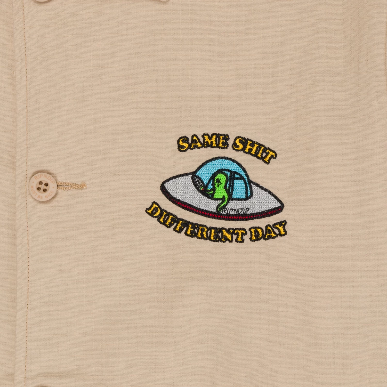 RIPNDIP Same Shit Different Day Military Jacket (Khaki) 5 RIPNDIP Same Shit Different Day Military Jacket (Khaki) - Image 5