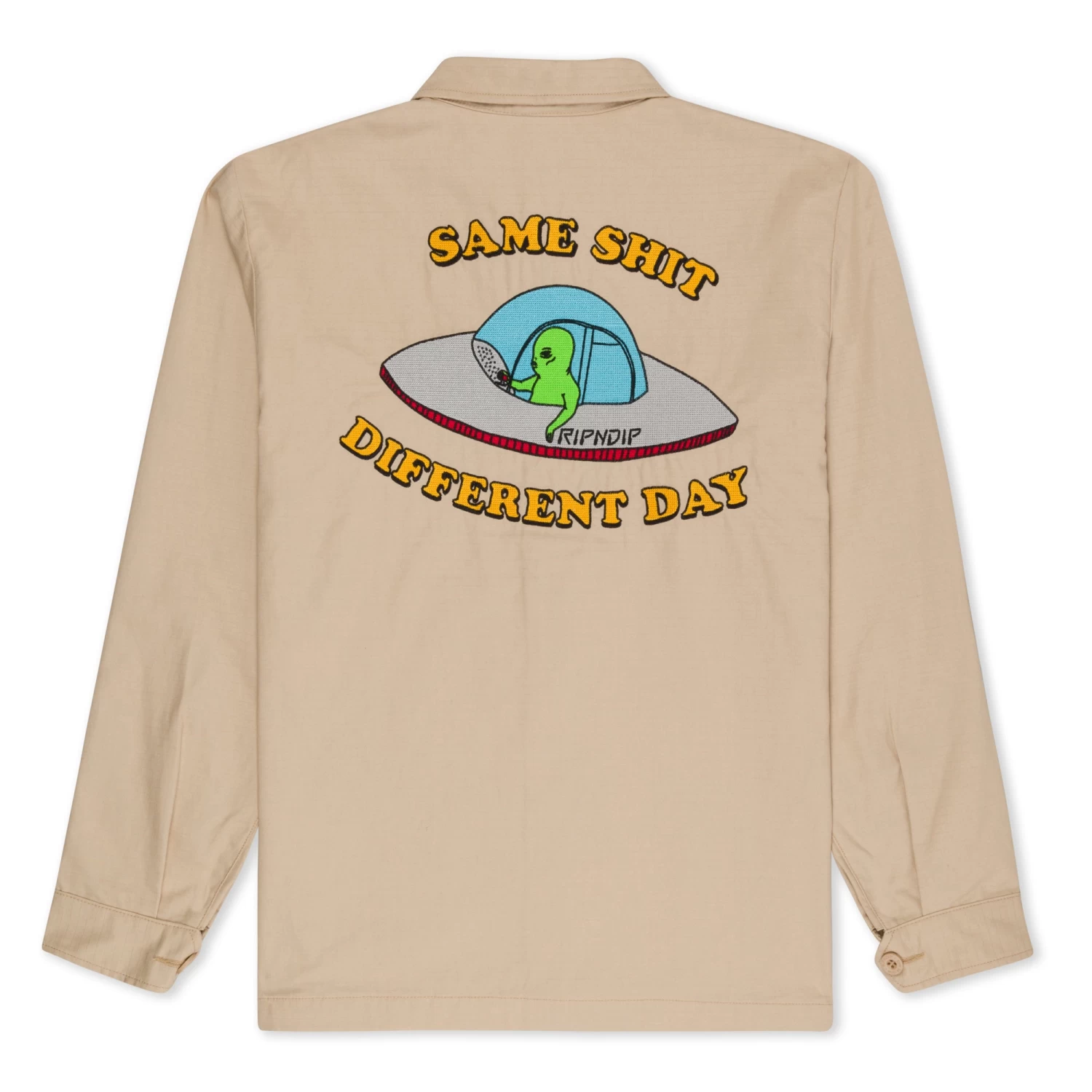 RIPNDIP Same Shit Different Day Military Jacket (Khaki) 1 RIPNDIP Same Shit Different Day Military Jacket (Khaki)