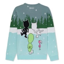 RIPNDIP Skating With Friends Knit Sweater (Light Blue) -Urban Fashion Shop IMG 2623 adb497fd 5c5f 4730 8bbd 026878906ab3