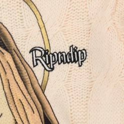 RIPNDIP Mother Mary Cable Knit Sweater (Cream) -Urban Fashion Shop IMG 2625