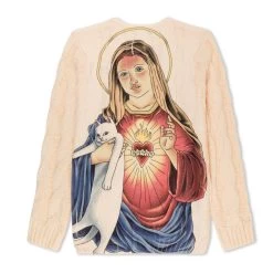RIPNDIP Mother Mary Cable Knit Sweater (Cream) -Urban Fashion Shop IMG 2626 36bc6064 80ce 4768 97ef 8e9808610a5b