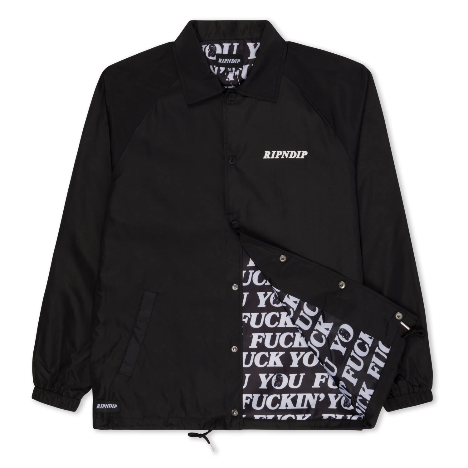 RIPNDIP Fuckin Fuck Coaches Jacket (Black) 2 RIPNDIP Fuckin Fuck Coaches Jacket (Black) - Image 2