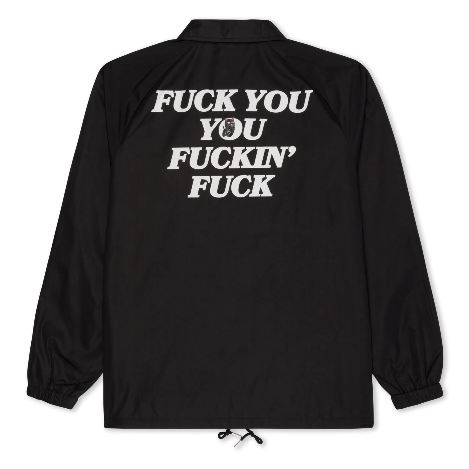 RIPNDIP Fuckin Fuck Coaches Jacket (Black) 1 RIPNDIP Fuckin Fuck Coaches Jacket (Black)