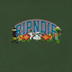 RIPNDIP Summer Friends Cropped Tank (Olive) -Urban Fashion Shop IMG 3484