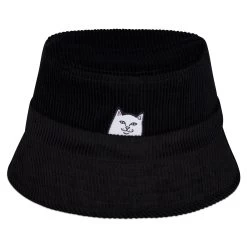 RIPNDIP Lord Nermal Corduroy Bucket Hat (Black) -Urban Fashion Shop IMG 3494