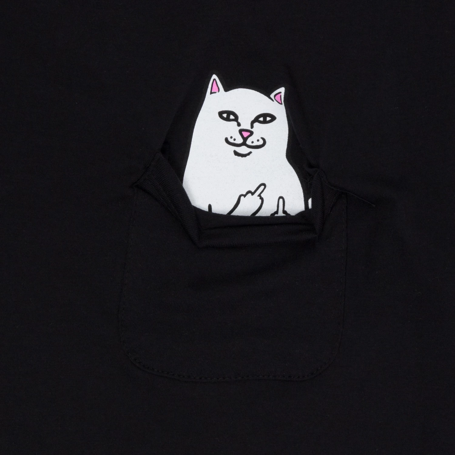 RIPNDIP Lord Nermal Cropped Pocket Tee (Black) 2 RIPNDIP Lord Nermal Cropped Pocket Tee (Black) - Image 2